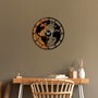 Wallity Reloj de pared World Map en Nogal y Negro